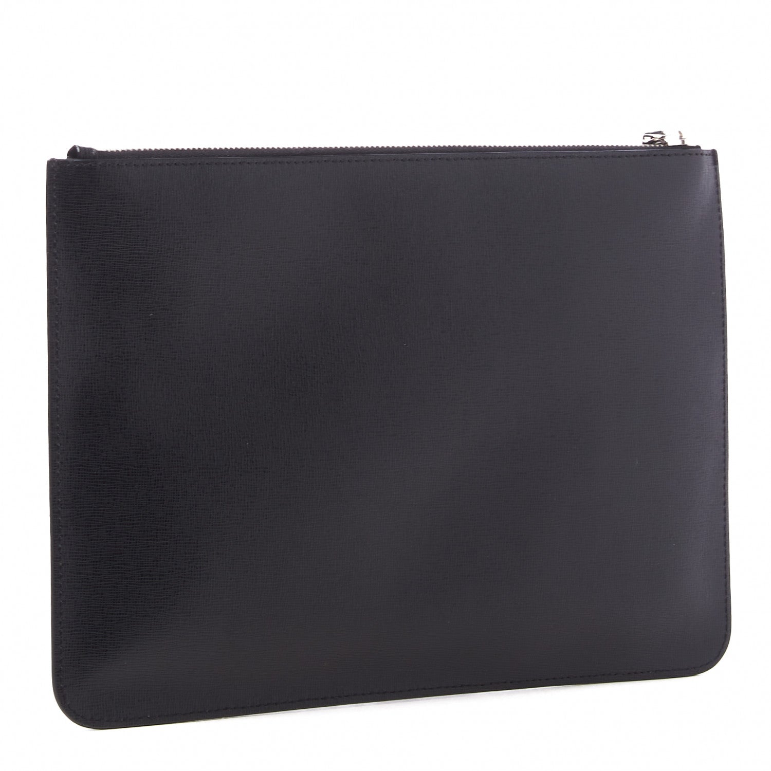 Fendi Vitello Elite Flamingo Mink Karlito Studded Pouch Black White Plaster 2 of 7