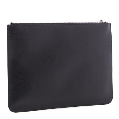 Fendi Vitello Elite Flamingo Mink Karlito Studded Pouch Black White Plaster 2 of 7