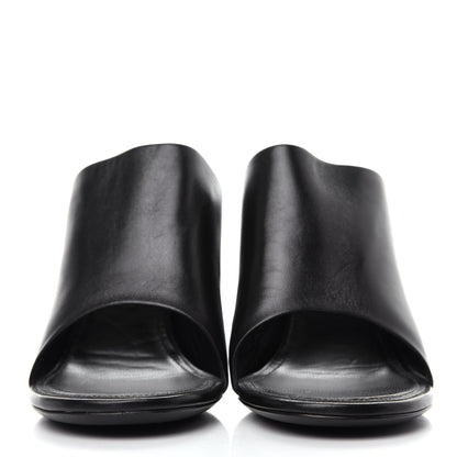 Balenciaga Shiny Sheepskin Oval 90mm Sandals 38.5 Black 2 of 11