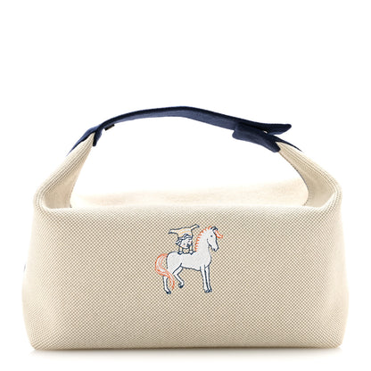 Hermes Canvas Large Bride-A-Brac Cabriole Case Gris Perle 1 of 7