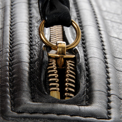 Celine Stamped Crocodile Large Phantom Luggage Black 8 of 8