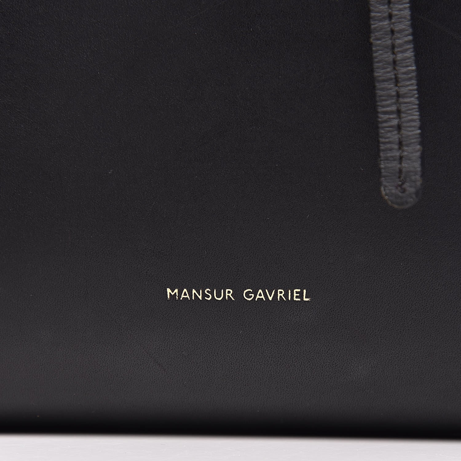Mansur Gavriel Vegetable Tanned Calfskin Bucket Bag Black Flamma 12 of 18