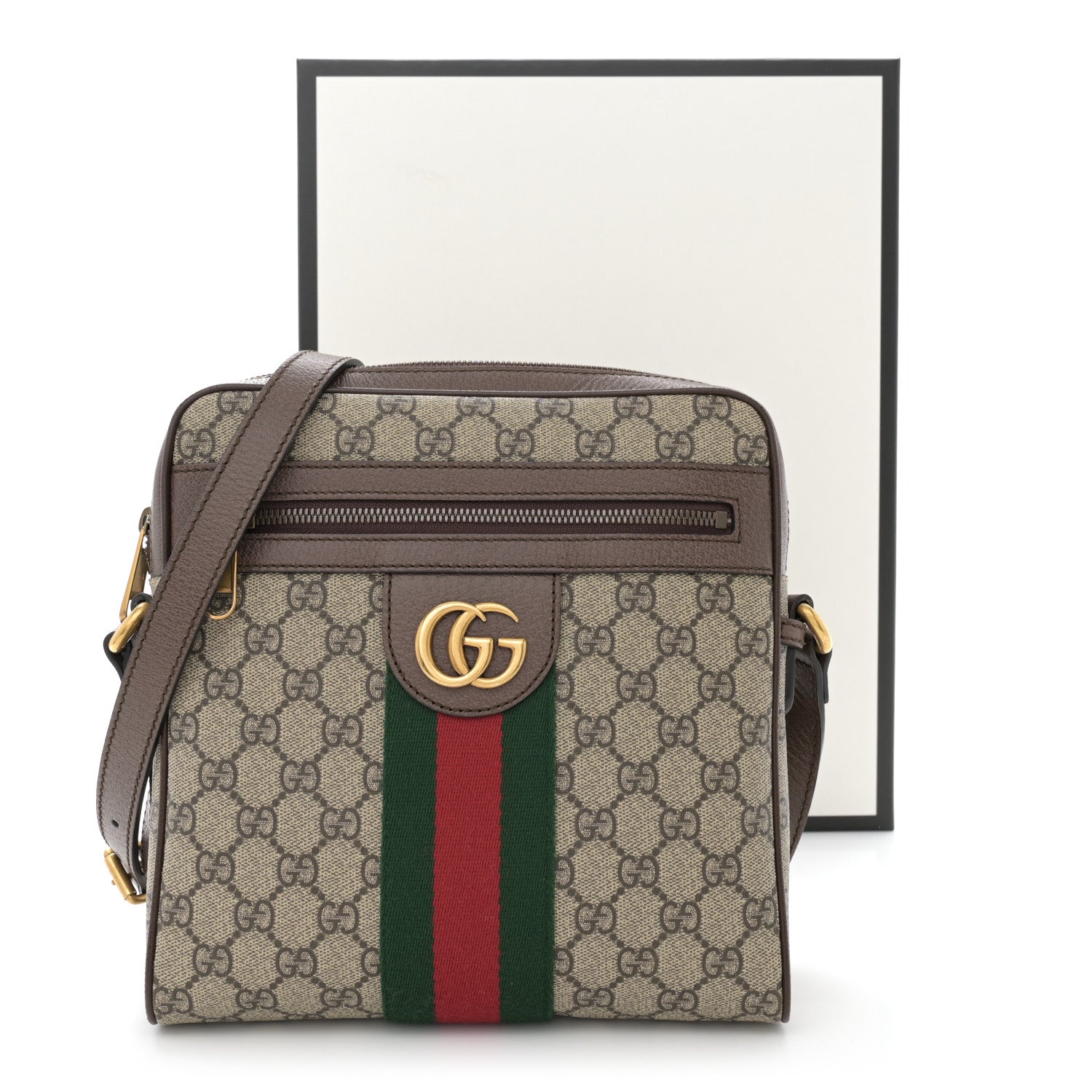 Gucci GG Supreme Monogram Web Small Ophidia Messenger Bag Brown 13 of 13