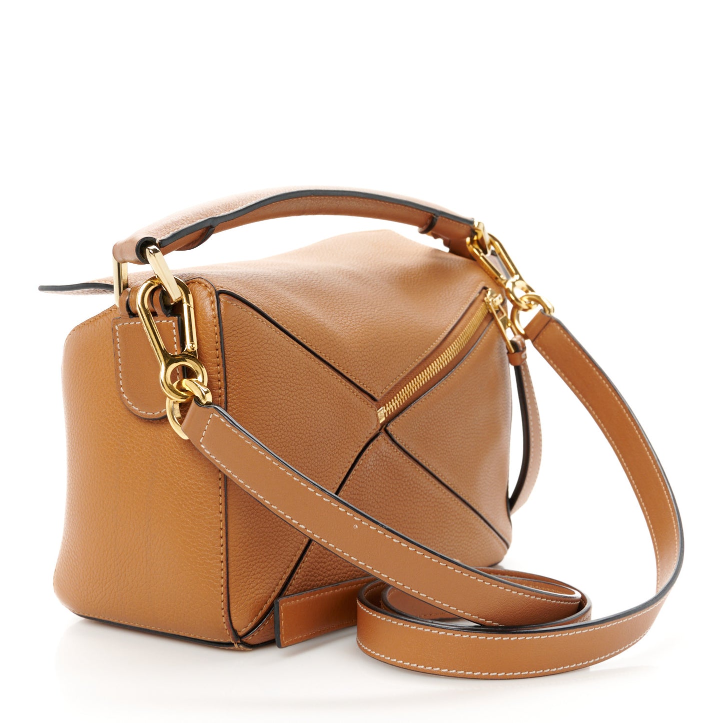 Calfskin Small Puzzle Bag Tan