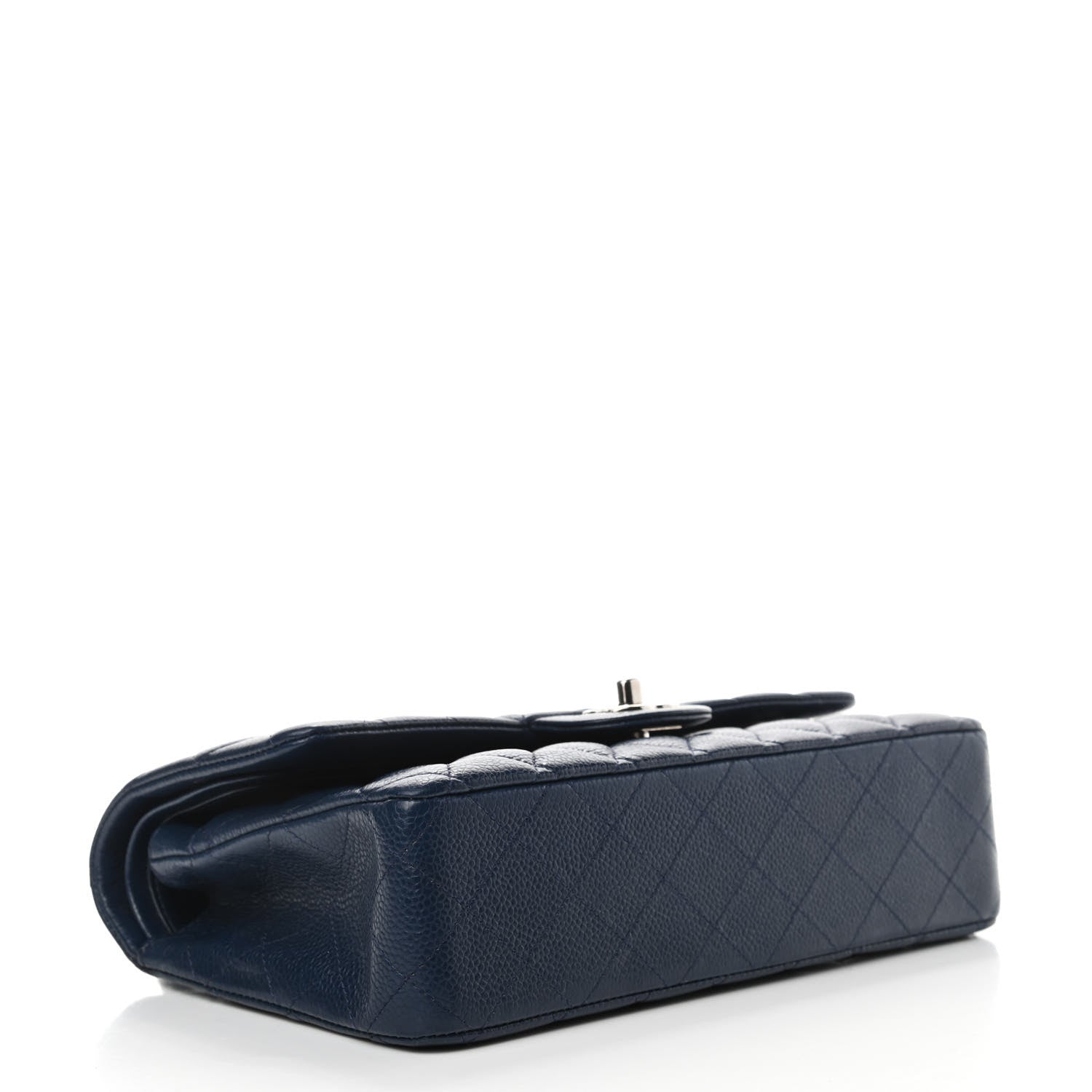 Chanel Caviar Quilted Medium Double Flap Dark Blue 4 of 11