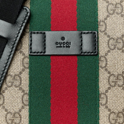 Gucci GG Supreme Monogram Web Messenger Bag Black 9 of 11