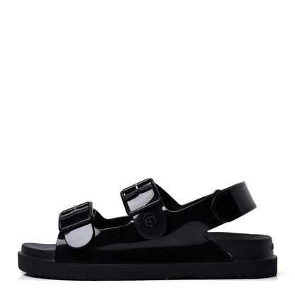 Gucci Rubber Mini Double G Womens Isla Dad Sandals 40 Black 1 of 5