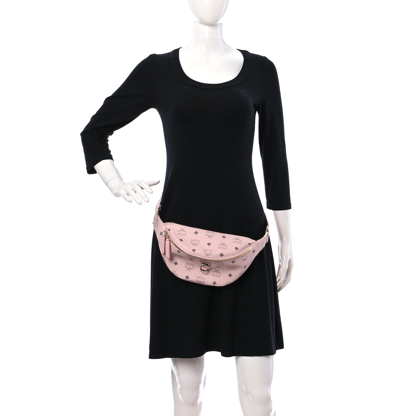 Visetos Medium Fursten Belt Bag Pink