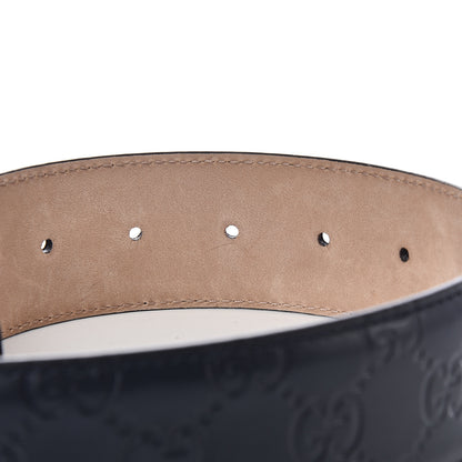 Gucci Guccissima Signature Interlocking G 40mm Belt 90 36 Blue 4 of 10