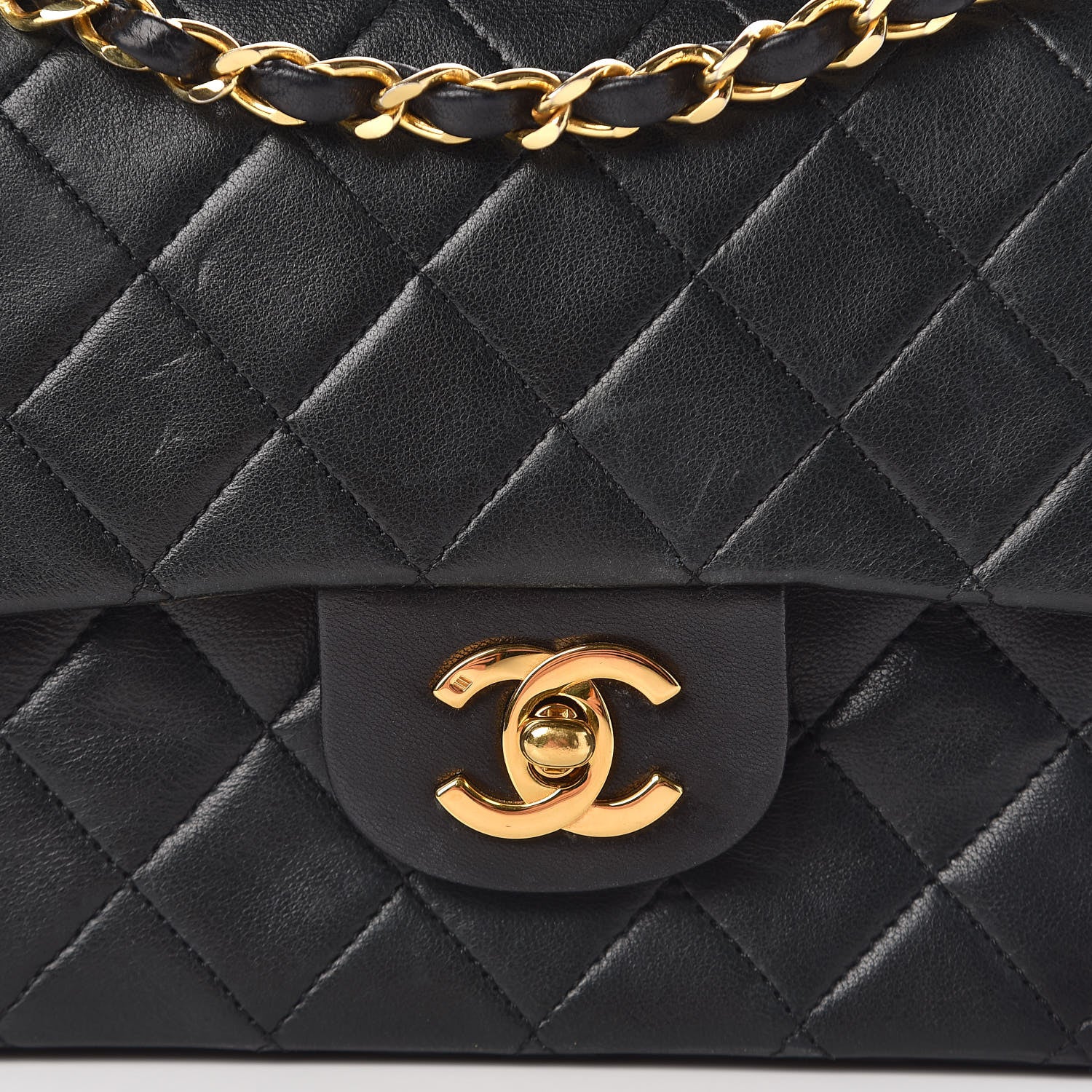 Chanel Lambskin Quilted Small Double Flap Black 13 of 17