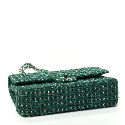 Chanel Tweed Quilted Medium Double Flap Green 3 of 4