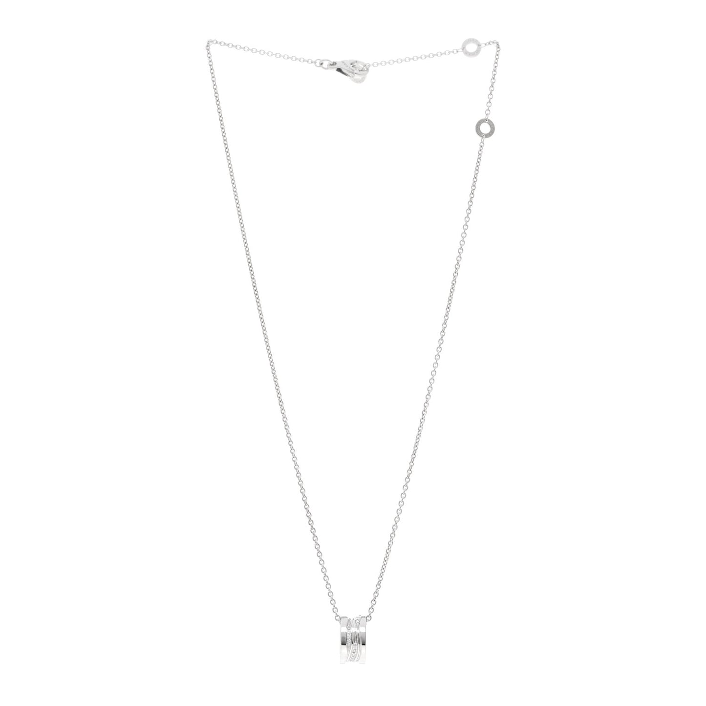 18K White Gold Diamond B.Zero1 Legend Pendant Necklace