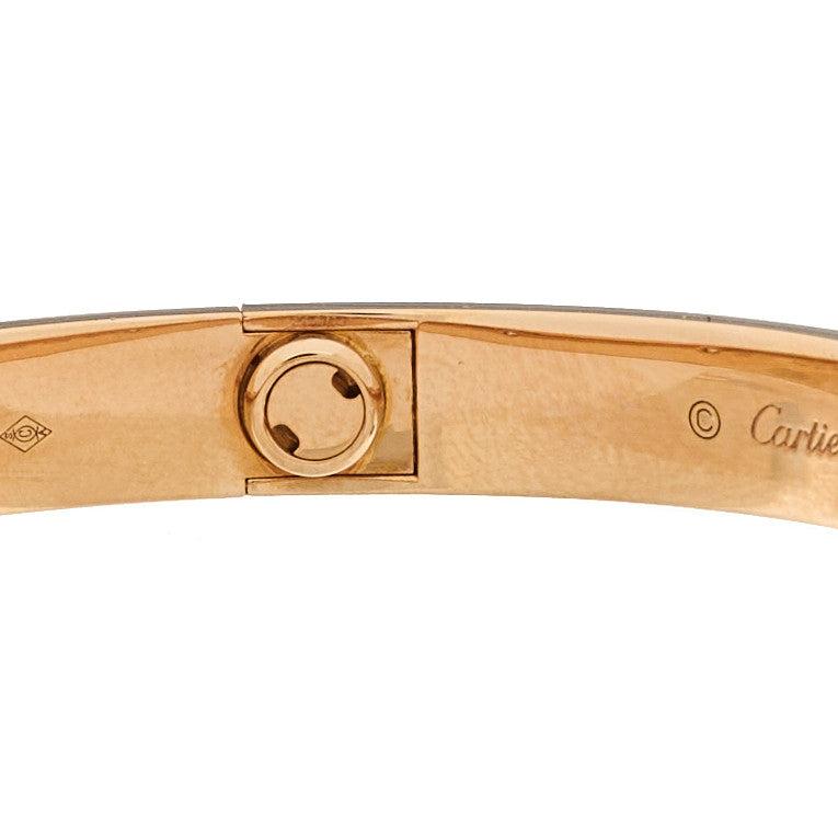 18K Pink Gold 4 Diamond LOVE Bracelet 16
