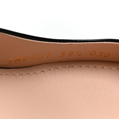 Gucci Malaga Kid Horsebit 45mm Slingback Pumps 39.5 Black 8 of 9