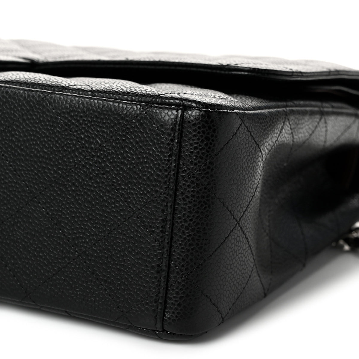 Caviar Quilted Maxi Double Flap Black