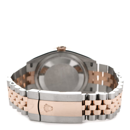 Rolex Stainless Steel 18K Everose Gold Diamond 36mm Oyster Perpetual Datejust Watch Chocolate Jubilee 126201 3 of 6