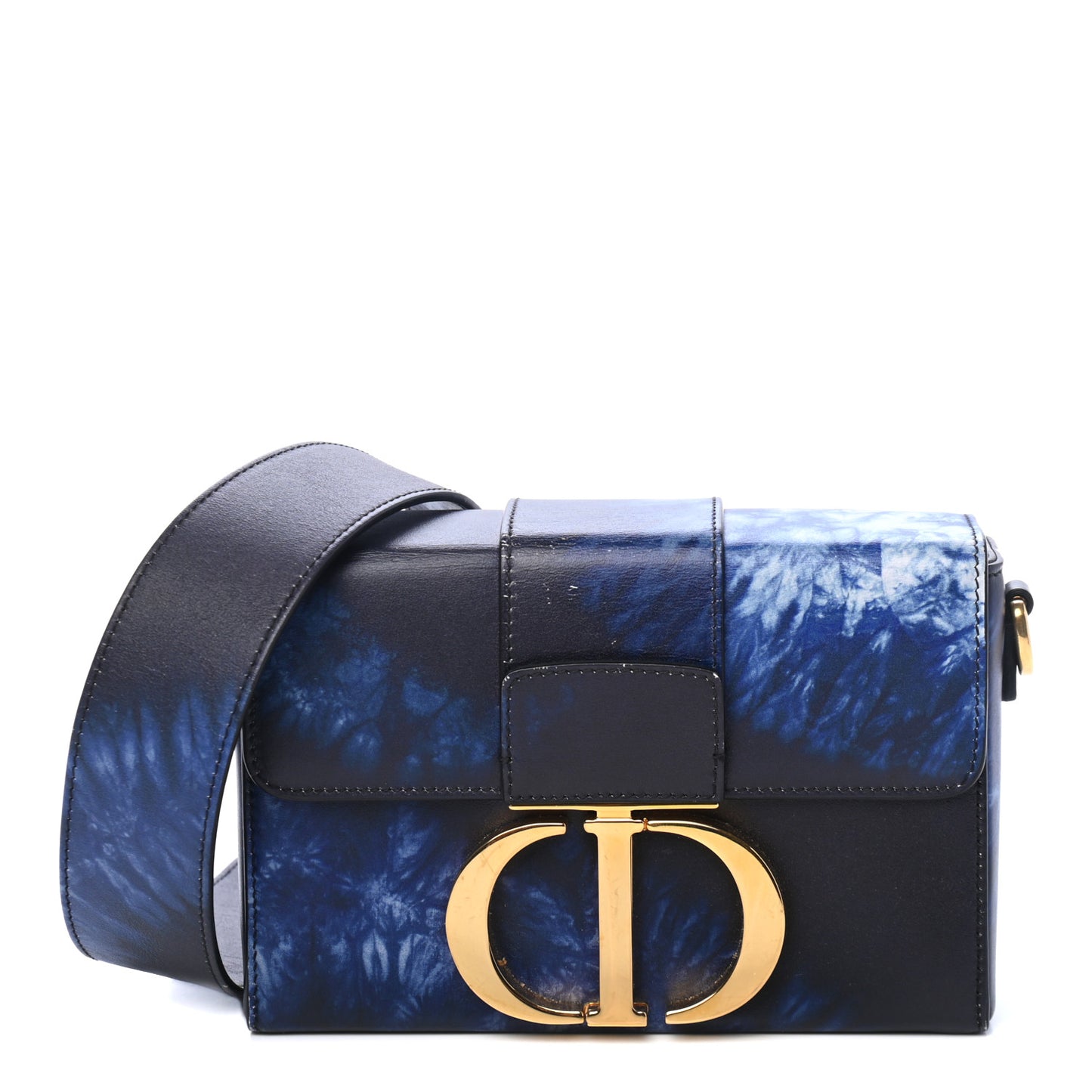 Calfskin Tie Dye 30 Montaigne Box Bag Multicolor