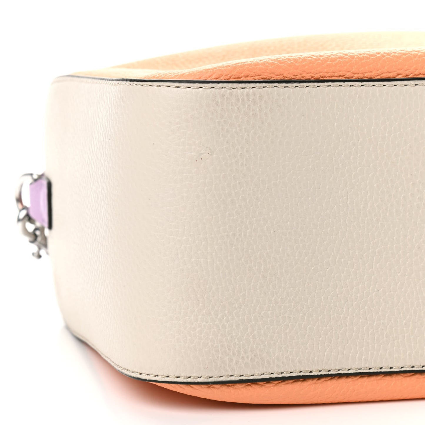 Colorblock Calfskin Soft Box 23 Shoulder Bag Orange Chiffon Multicolor