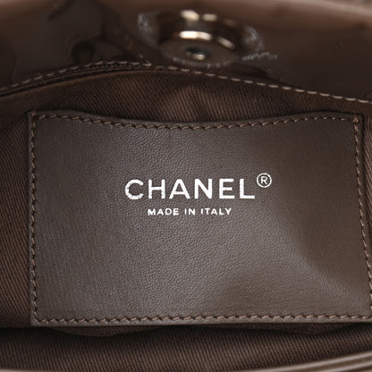 Chanel Patent Quilted Large Just Mademoiselle Bowling Bag Gris Fonce 6 of 10