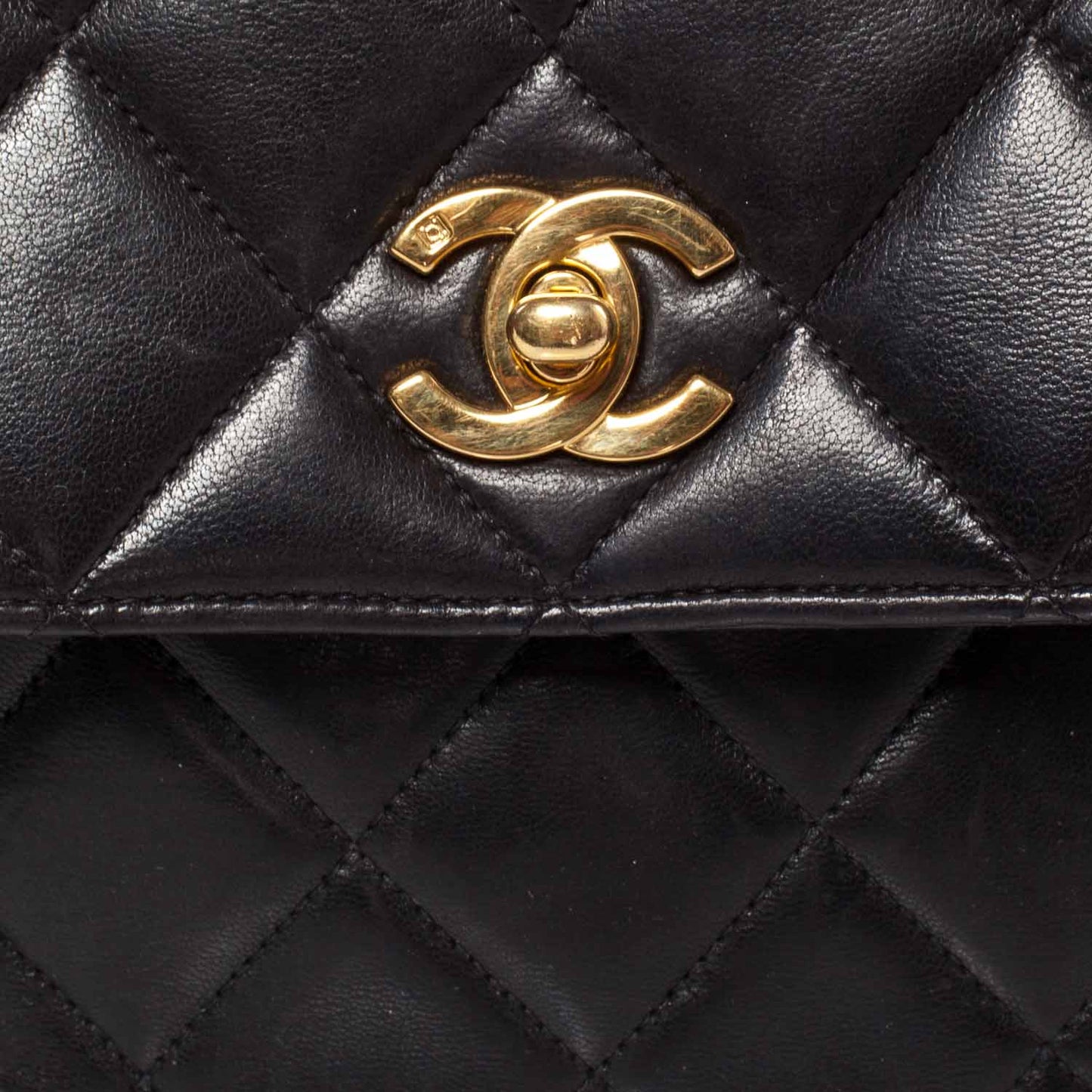 Lambskin Kelly Flap Bag Black