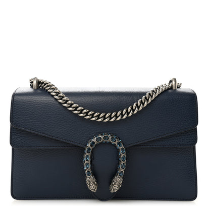 Gucci Pebbled Calfskin Small Dionysus Shoulder Bag Blue Agata 1 of 11