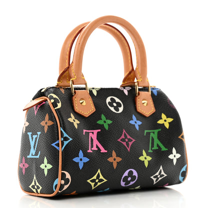 Louis Vuitton Monogram Multicolor Mini Sac HL Speedy Black 3 of 8