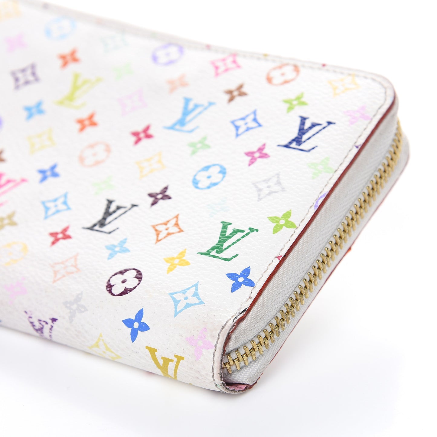 Monogram Multicolor Zippy Wallet White Litchi