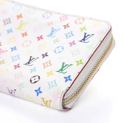Louis Vuitton Monogram Multicolor Zippy Wallet White Litchi 9 of 16