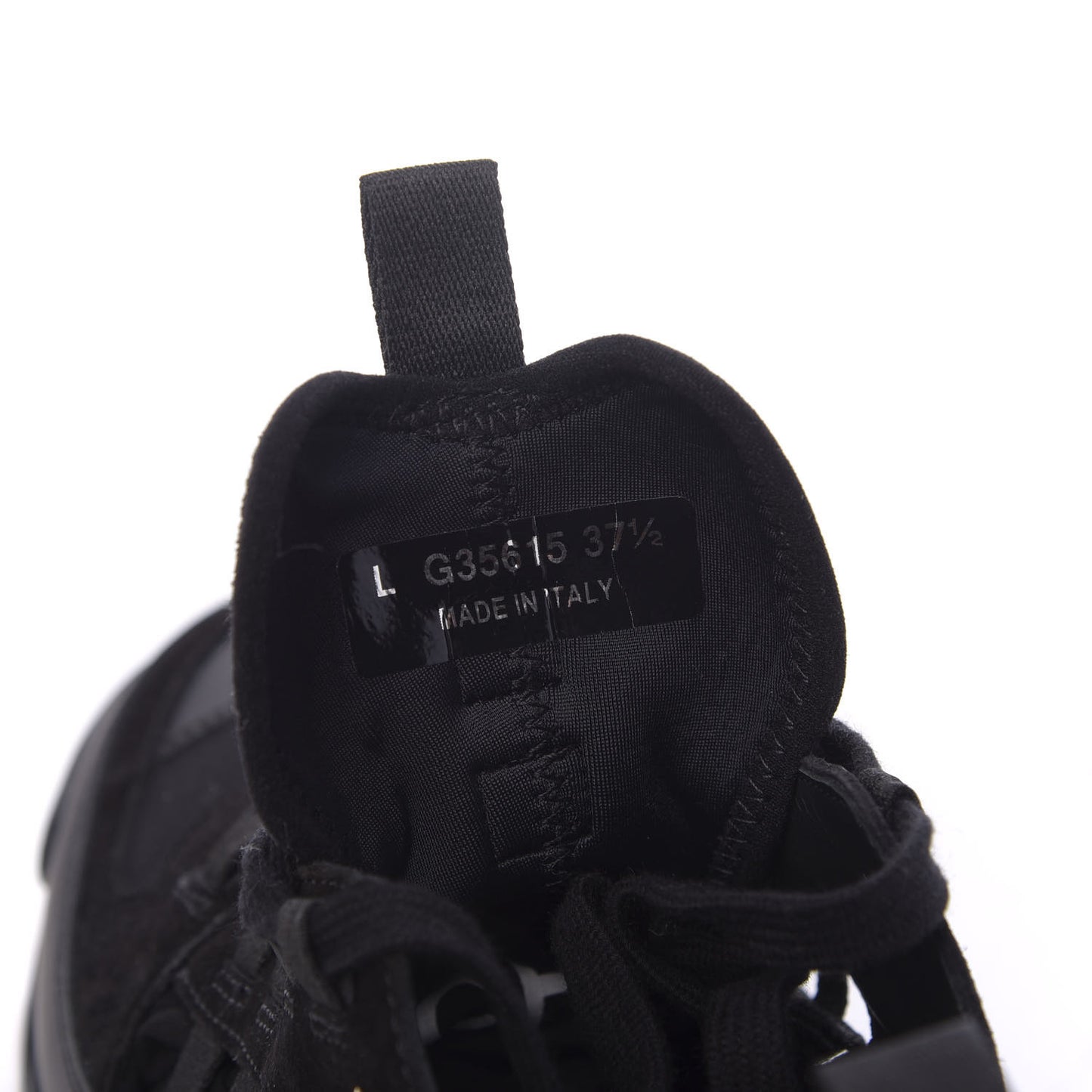 Fabric Calfskin Suede CC Sneakers 37.5 Black