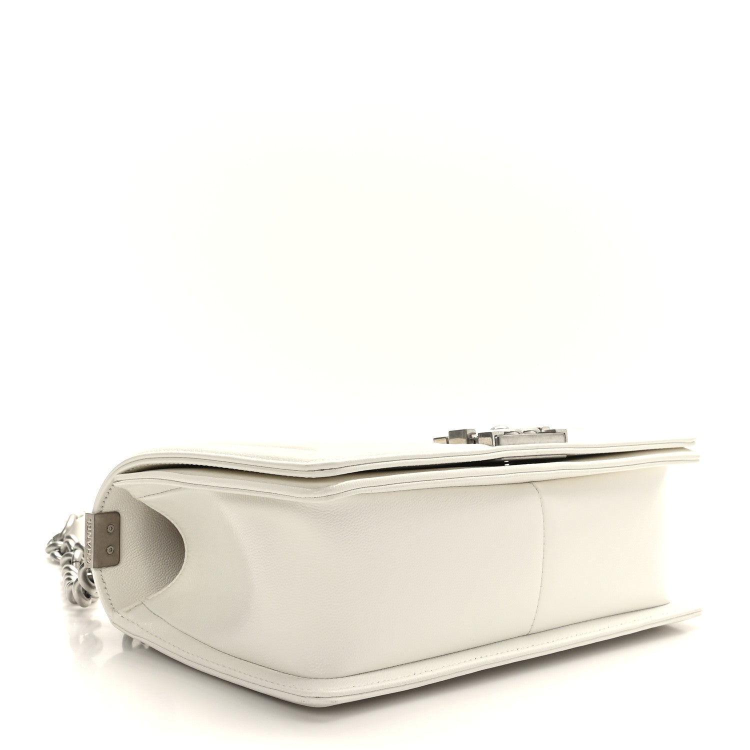 Chanel Caviar Quilted Medium Boy Flap White 4 of 10