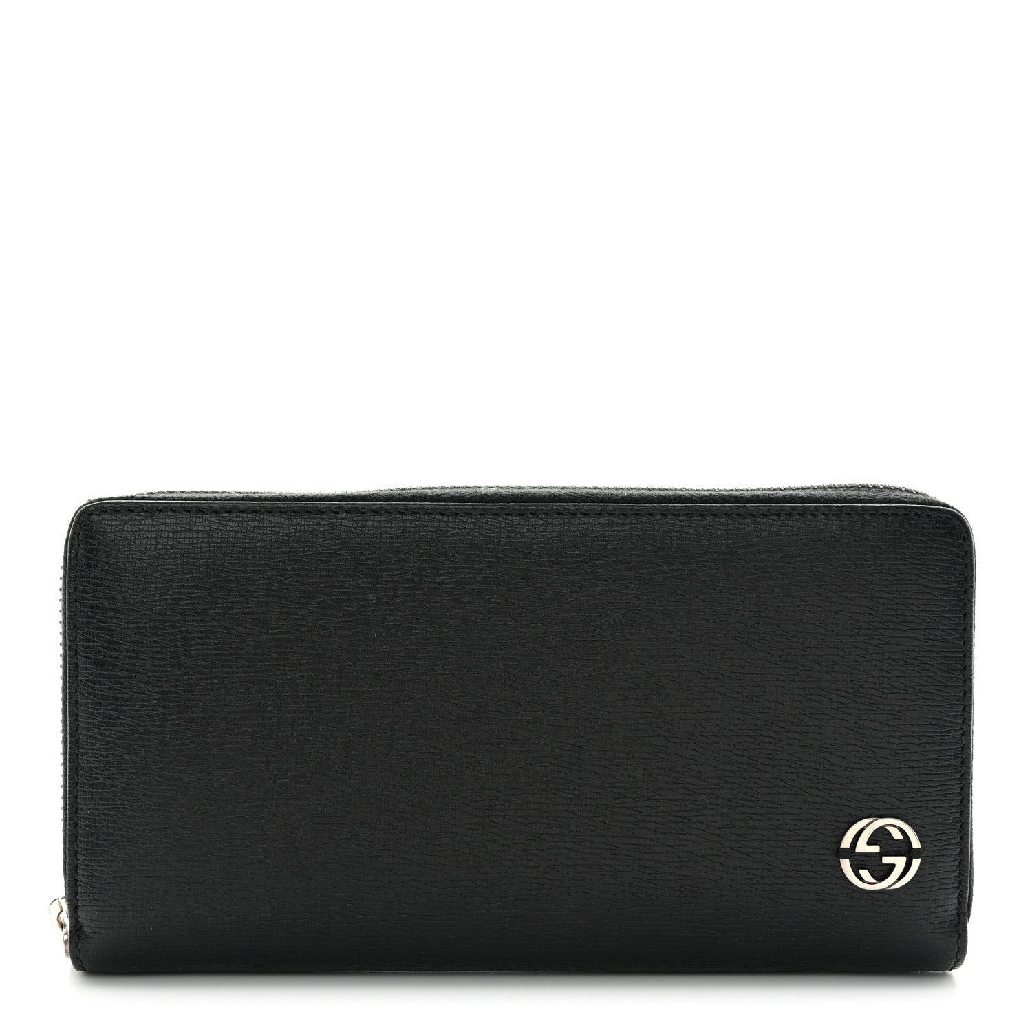 Gucci Calfskin GG Zip Around Wallet Black 1 of 10