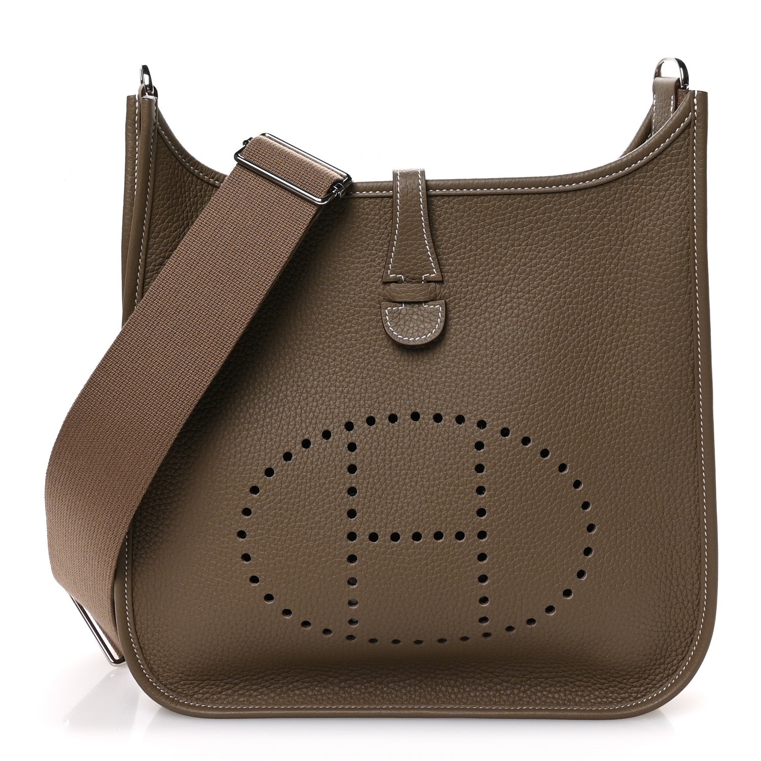 Hermes Taurillon Clemence EVELYNE III PM Etoupe 1 of 11