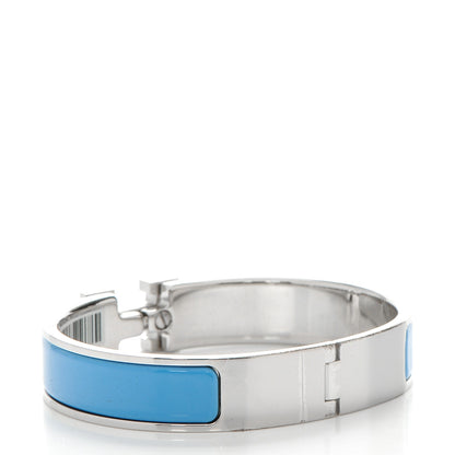 Hermes Enamel Narrow Clic Clac H Bracelet PM Bleu Cielo 8 of 12