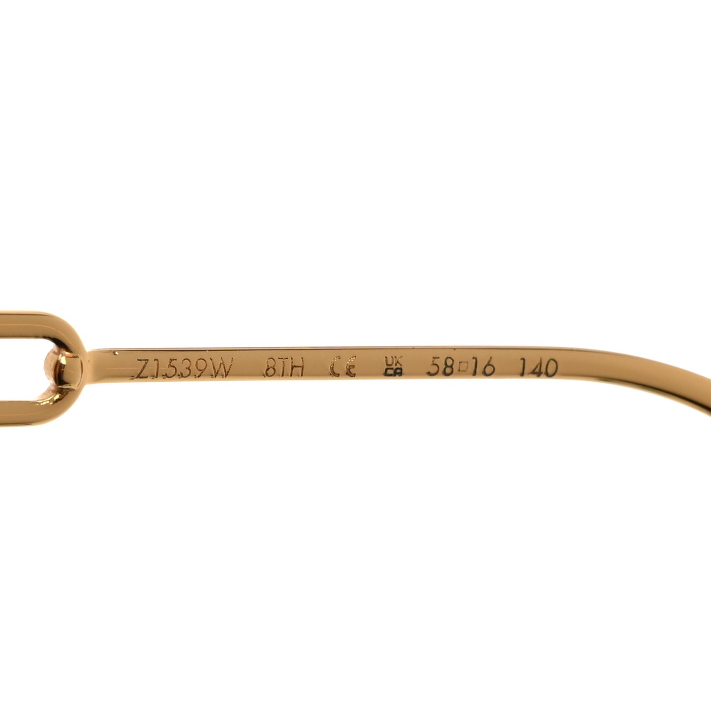 Metal My LV Chain Pilot Sunglasses Z1539W Gold
