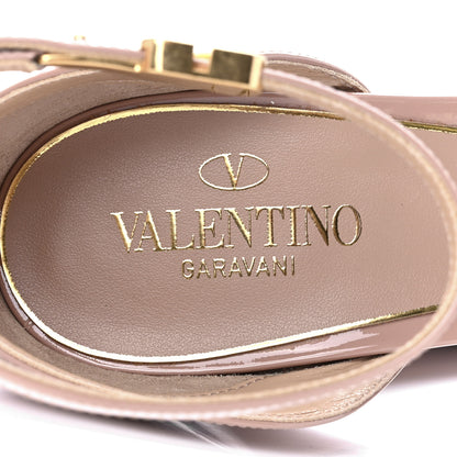 Valentino Garavani Patent Tan-Go 55/155mm Platform Sandals 39 Rose Cannelle 7 of 9
