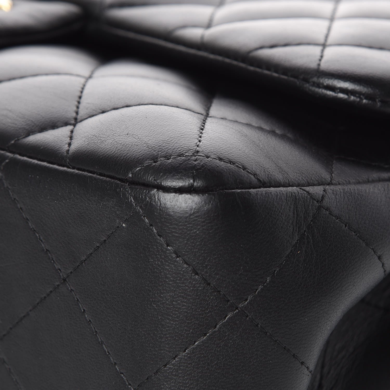 Chanel Lambskin Quilted Jumbo Double Flap Black 9 of 15