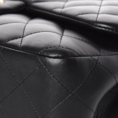 Chanel Lambskin Quilted Jumbo Double Flap Black 9 of 15