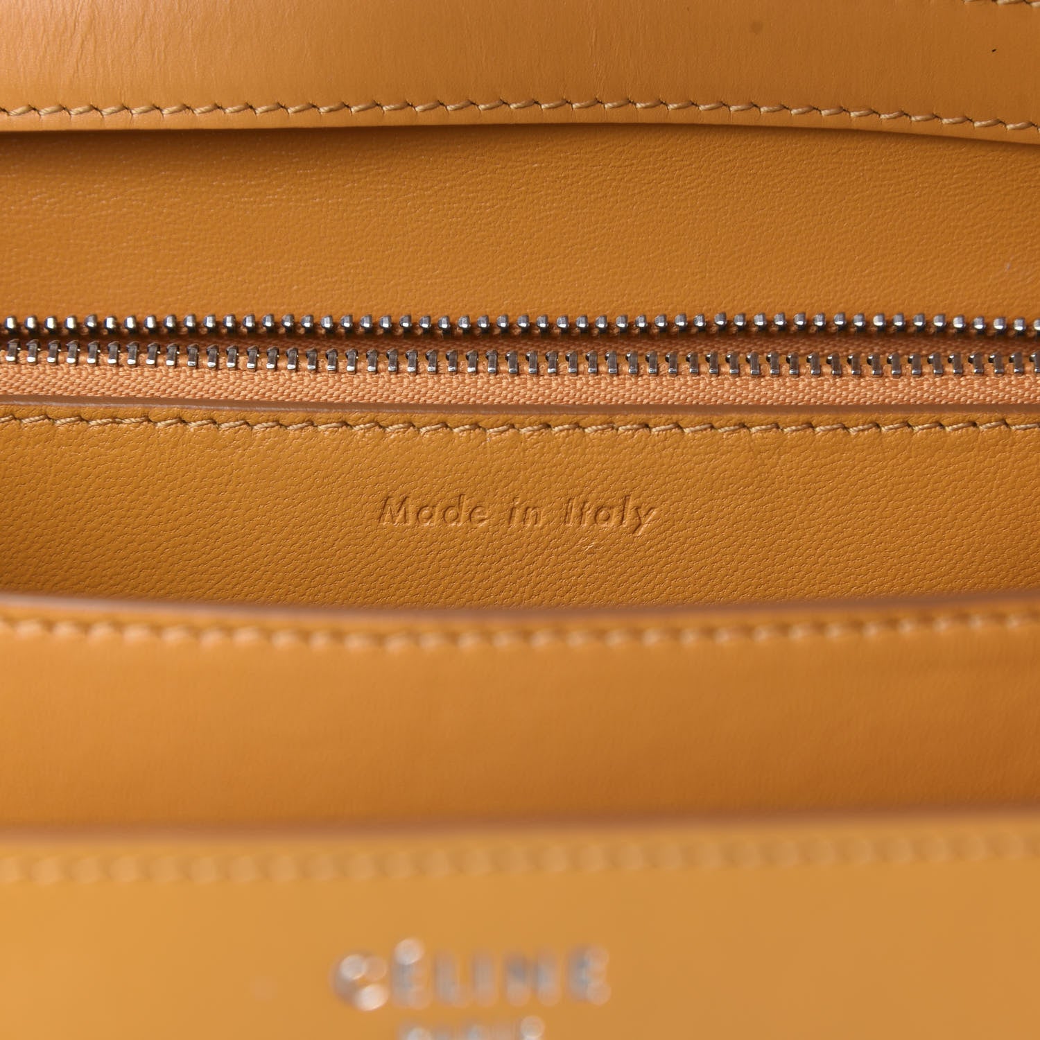 Celine Smooth Calfskin Medium Classic Box Flap Bag Daffodil 9 of 10