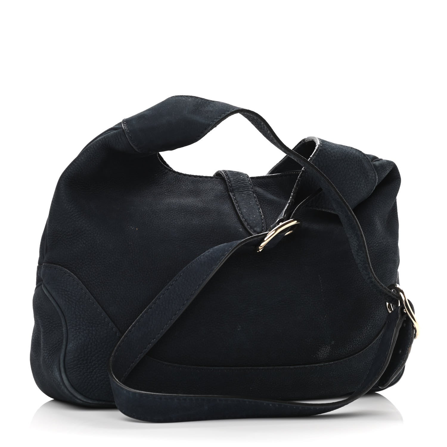 Gucci Nubuck Medium New Jackie Shoulder Bag Blue 3 of 13