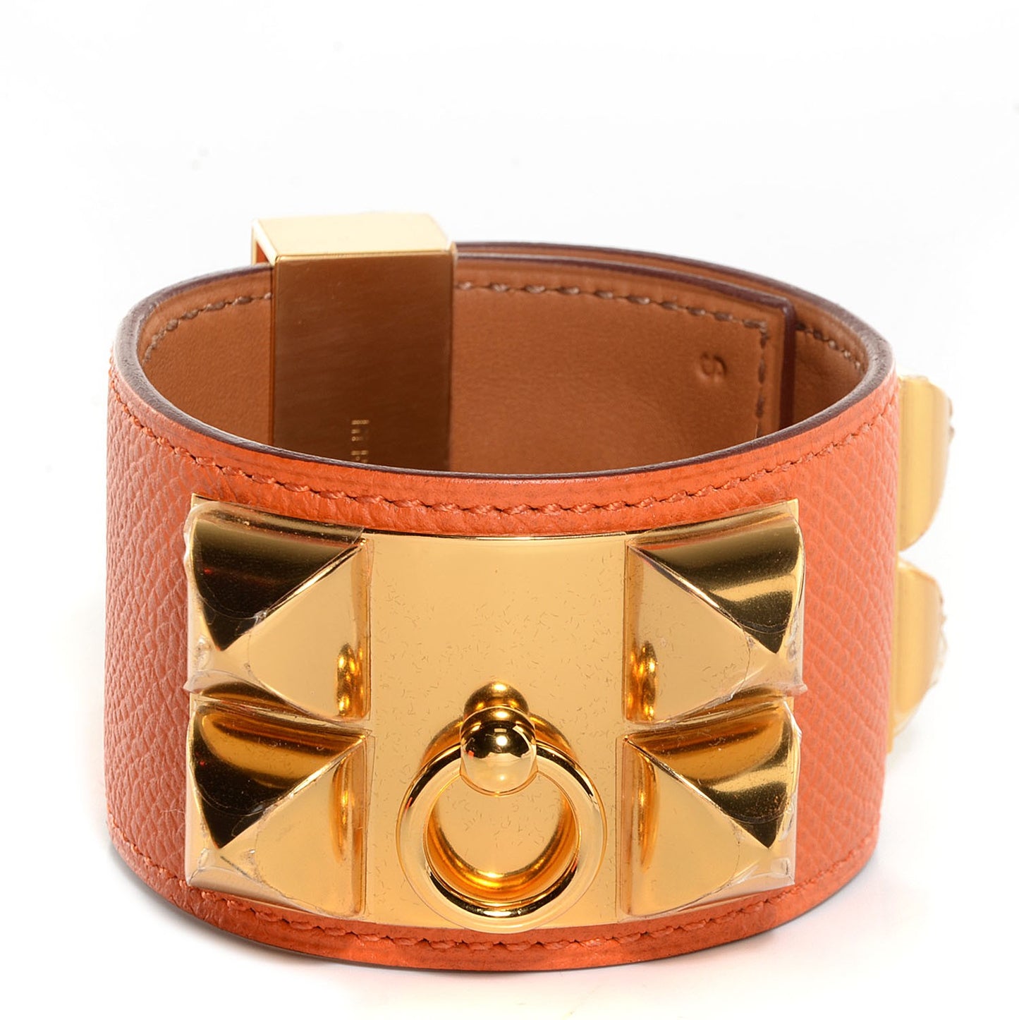 Epsom Collier De Chien CDC Bracelet Small Orange