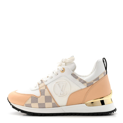 Louis Vuitton Calfskin Damier Azur Run Away Sneakers 37.5 White 1 of 8
