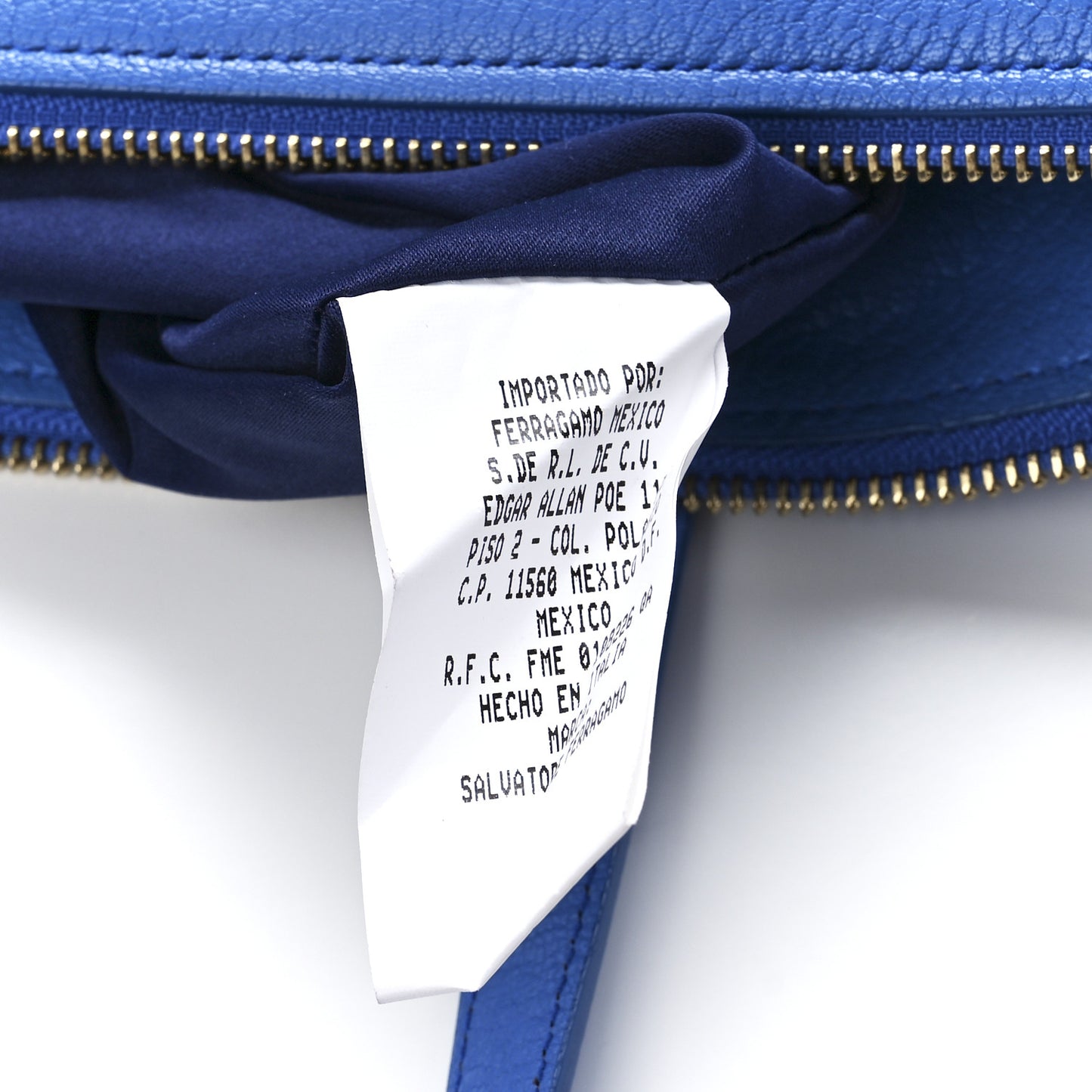 Goatskin Vertical Mika Tote Blue