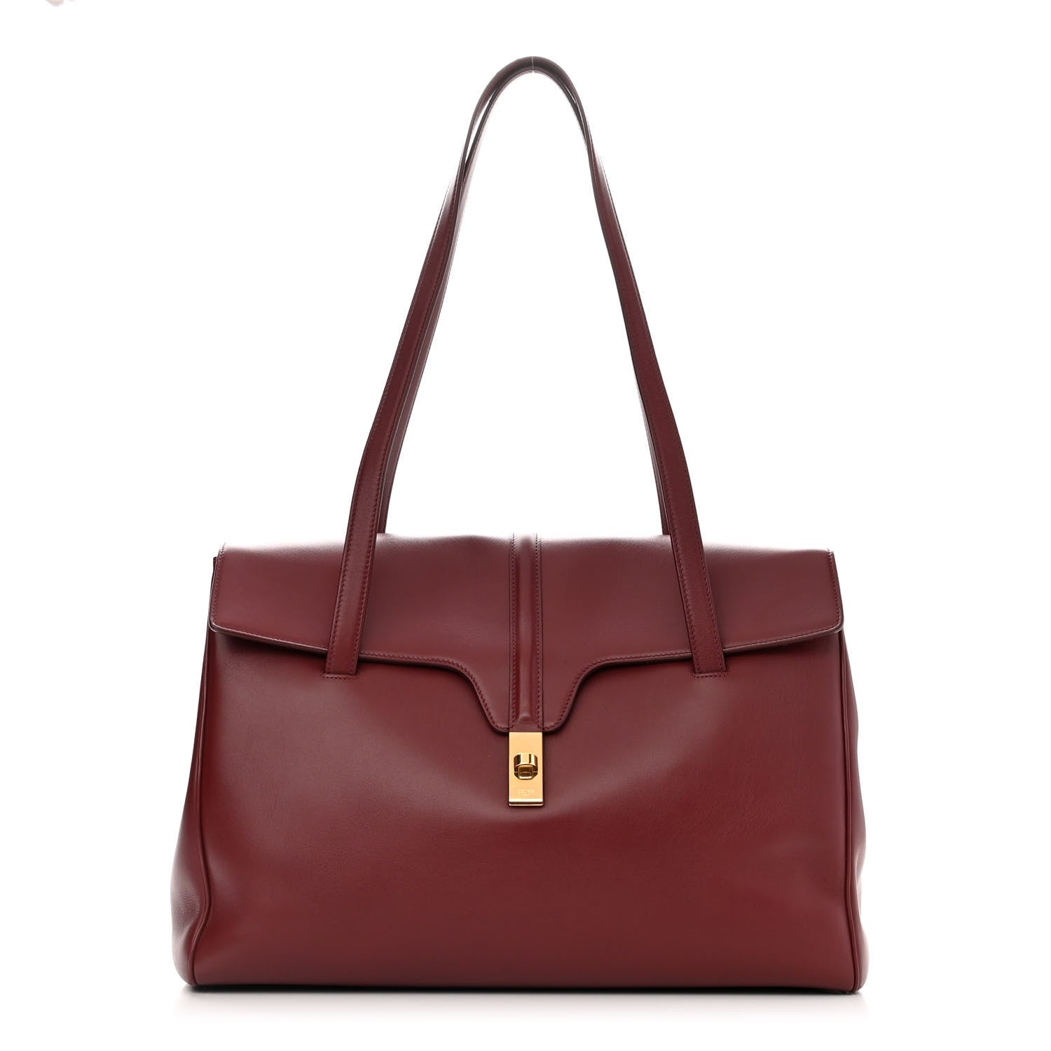 Celine Calfskin Large Soft 16 Bag Burgundy 1 of 16