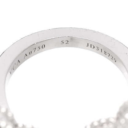 Van Cleef & Arpels 18K White Gold Mother of Pearl Magic Alhambra Between the Finger Ring 52 6 4 of 6
