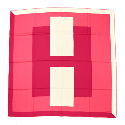 Hermes Cashmere Silk Encadre H Passant Giant Scarf 140 Rose Bonbon Fuchsia 1 of 4
