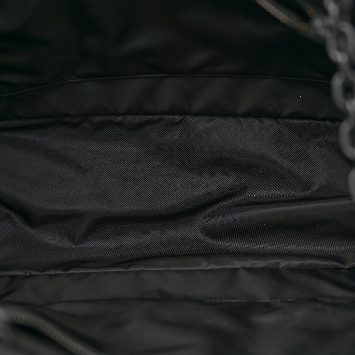 Tessuto Nylon Chain Tote Black