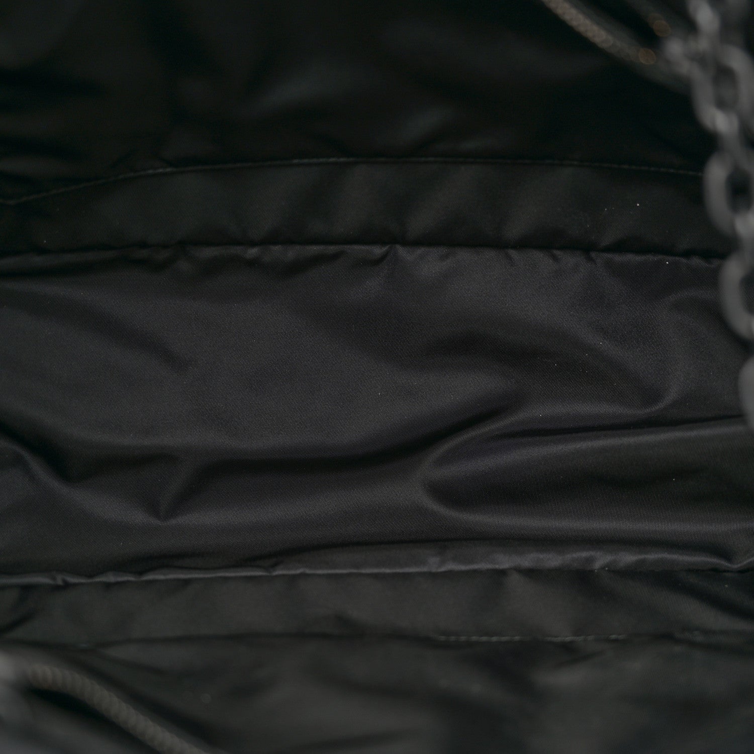 Prada Tessuto Nylon Chain Tote Black 5 of 9