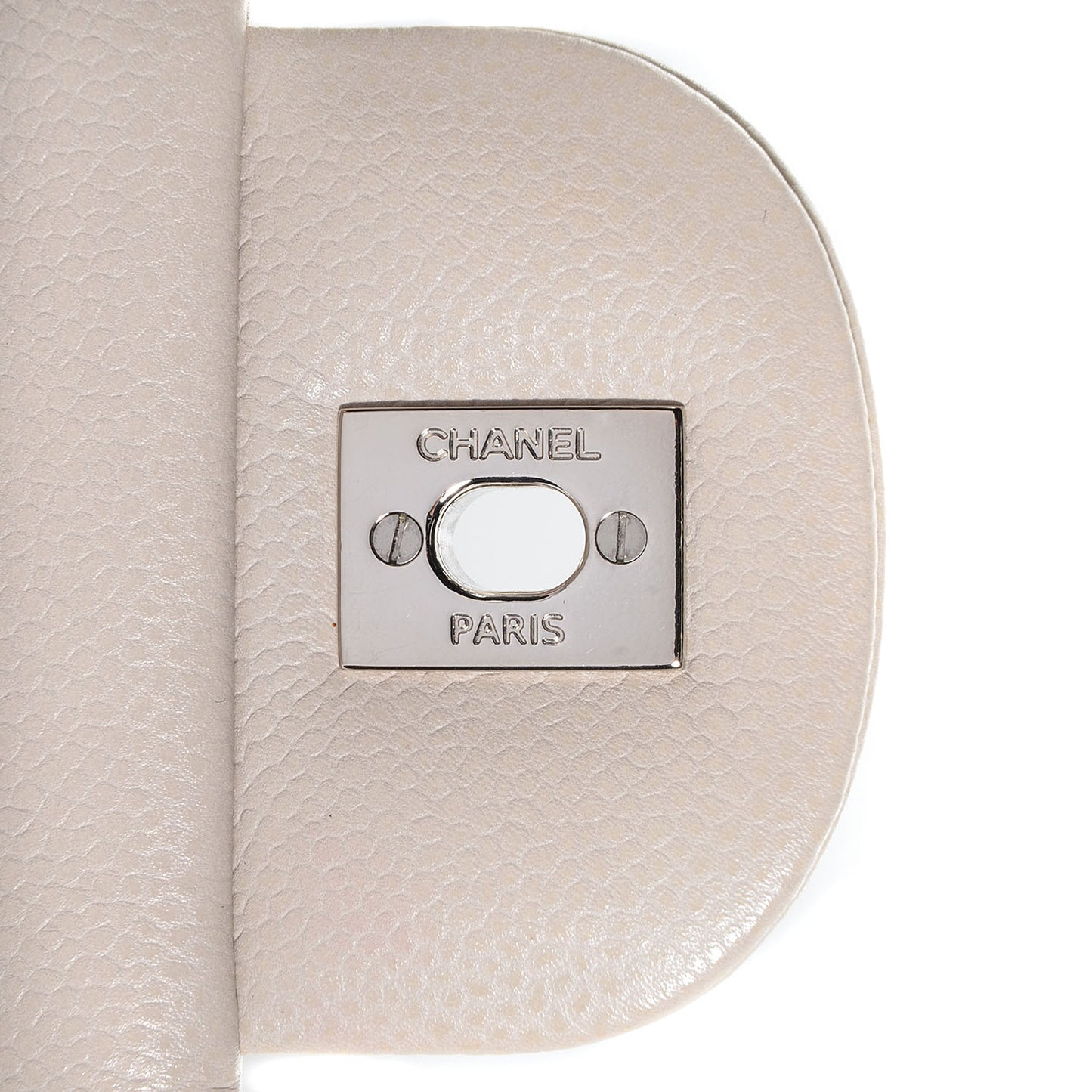 Caviar Jumbo Single Flap Light Beige