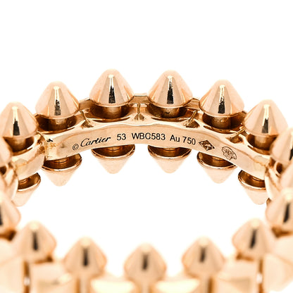 Cartier 18K Pink Gold MM Clash De Cartier Ring 53 6.5 4 of 5