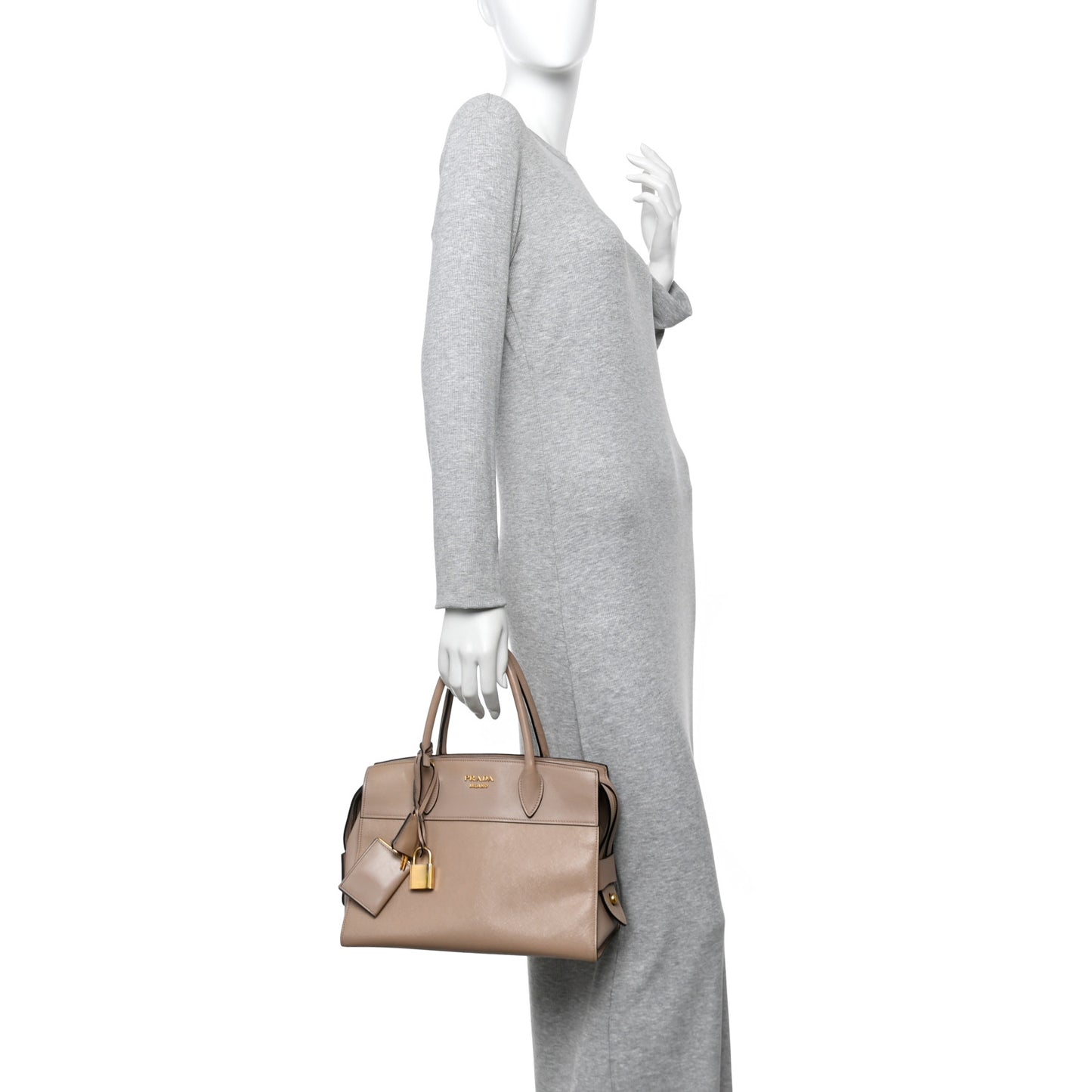 Saffiano City Calfskin Small Esplanade Tote Cammeo